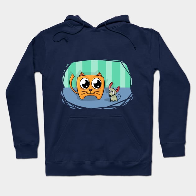 Cat and mouse Hoodie by Pickachoosee@gmail.com